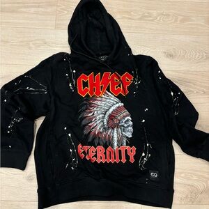 Black Chief Eternity hoodie with multi-coloured design #streetwear